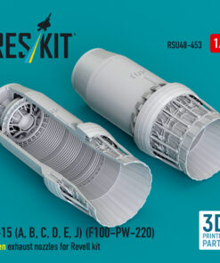 Reskit F-15 (A, B, C, D, E, J) (F100-PW-220) open exhaust nozzles for Revell kit (3D Printed) (1/48) RSU48-0453