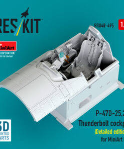 Reskit P-47D-25,26 Thunderbolt cockpit (Detailed edition) for MiniArt kit (3D Printed) (1/48) RSU48-0495