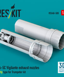 Reskit RA-5C Vigilante exhaust nozzles early type for Trumpeter kit (3D Printed) (1/48) RSU48-0508