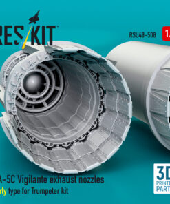 Alternative view of Reskit RA-5C Vigilante exhaust nozzles early type for Trumpeter kit (3D Printed) (1/48) RSU48-0508