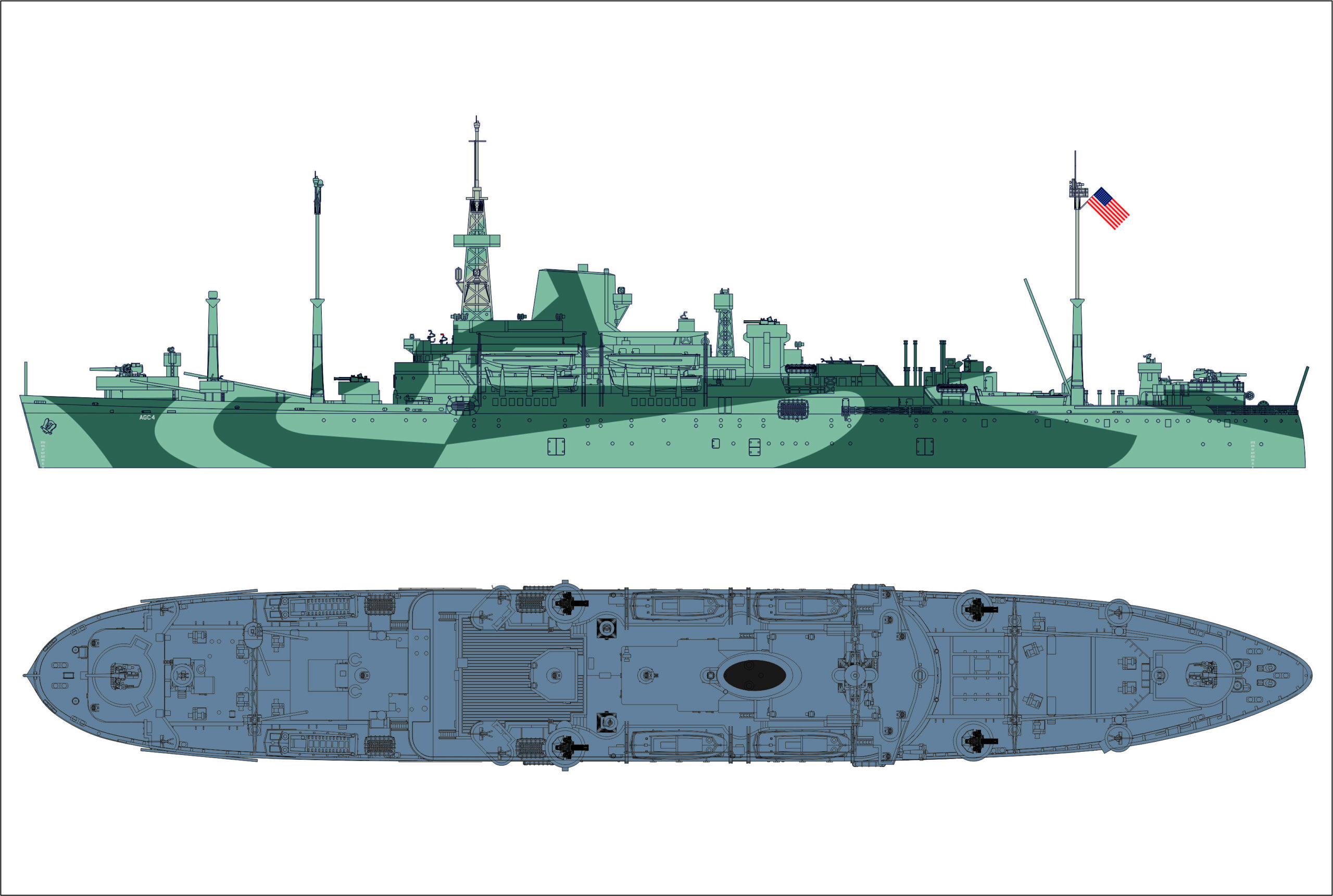 AJM Models 1/700 USS Ancon 1944-45 AJM700-053 - Image 8