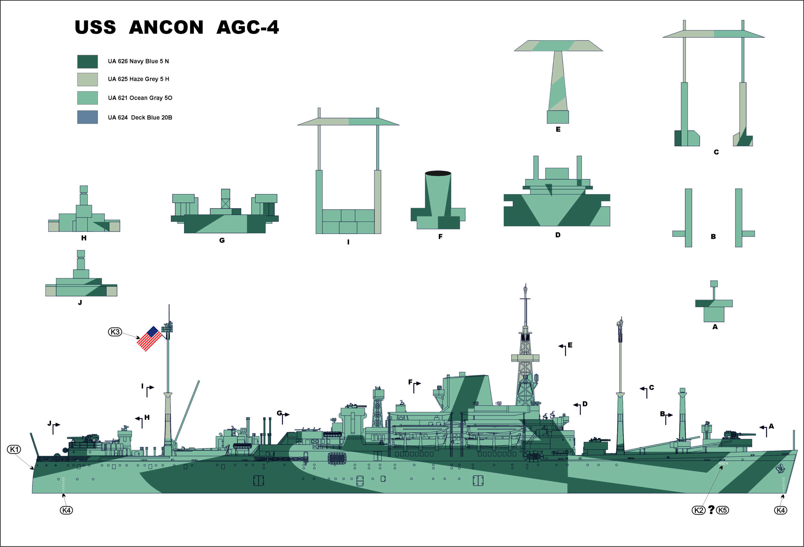 AJM Models 1/700 USS Ancon 1944-45 AJM700-053 - Image 7