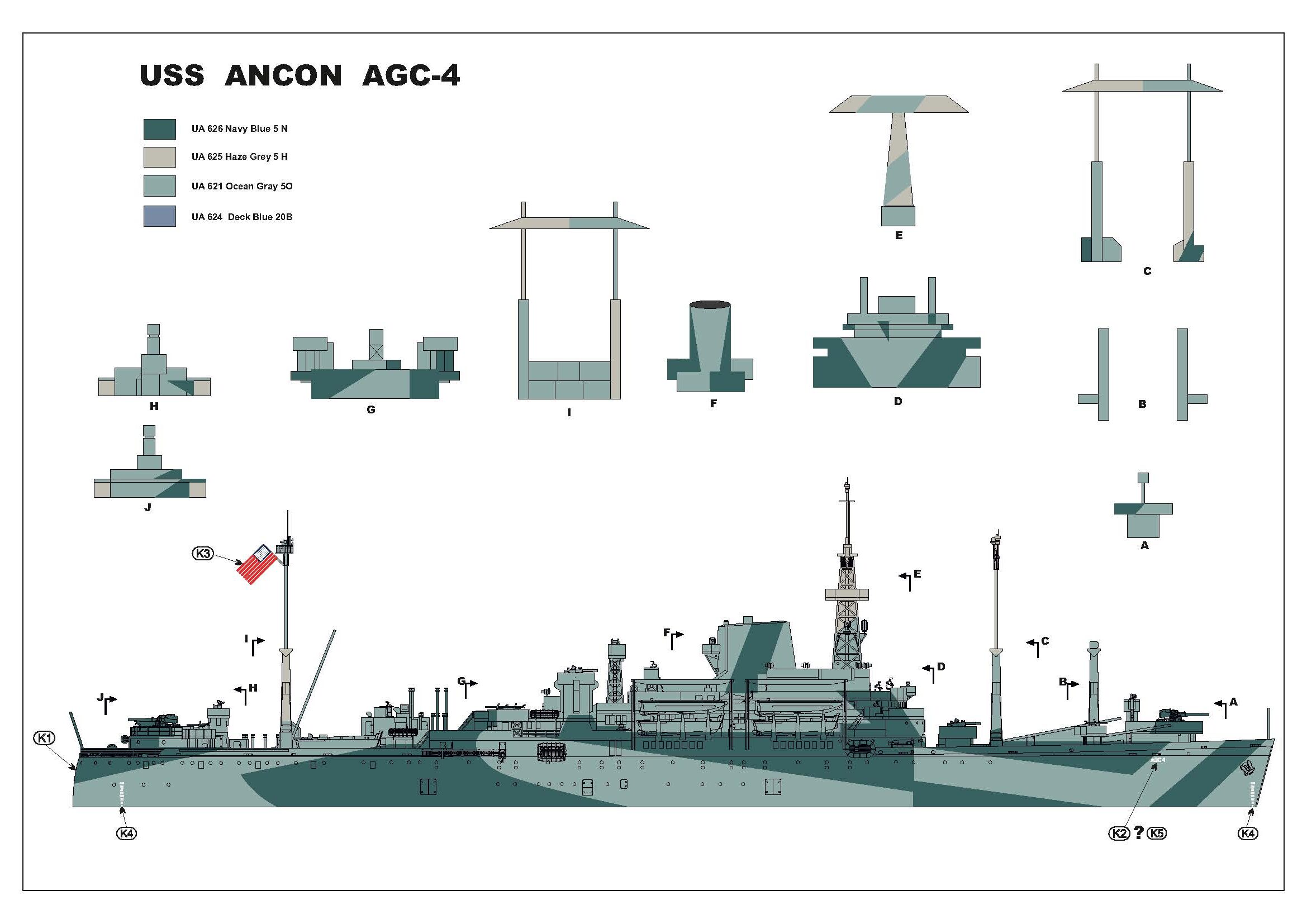 AJM Models 1/700 USS Ancon 1944-45 AJM700-053 - Image 5