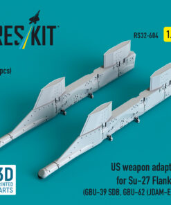 ResKit US weapon adapter for Su-27 Flanker (2 pcs) (GBU-39 SDB, GBU-62 (JDAM-ER)) (3D Printed) (1/32) RS32-0604