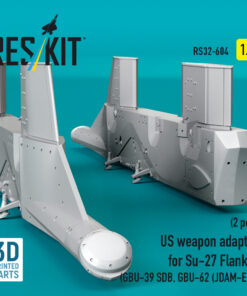 Alternative view of ResKit US weapon adapter for Su-27 Flanker (2 pcs) (GBU-39 SDB, GBU-62 (JDAM-ER)) (3D Printed) (1/32) RS32-0604