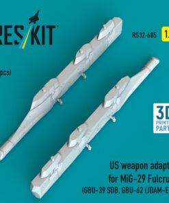 ResKit US weapon adapter for MiG-29 Fulcrum (2 pcs) (GBU-39 SDB, GBU-62 (JDAM-ER)) (3D Printed) (1/32) RS32-0605
