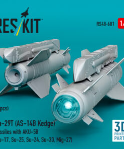 Alternative view of ResKit Kh-29T (AS-14B Kedge) missiles with AKU-58 (2 pcs) (Su-17, Su-25, Su-24, Su-30, Mig-27) (3D Printed) (1/48) RS48-0601