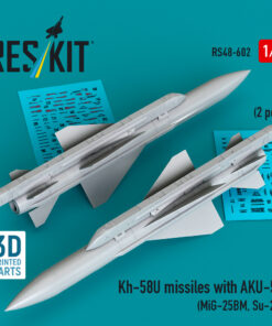 ResKit Kh-58U missiles with AKU-58 (2 pcs) (MiG-25BM, Su-24) (3D Printed) (1/48) RS48-0602