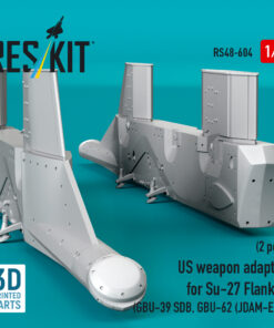 Alternative view of ResKit US weapon adapter for Su-27 Flanker (2 pcs) (GBU-39 SDB, GBU-62 (JDAM-ER)) (3D Printed) (1/48) RS48-0604