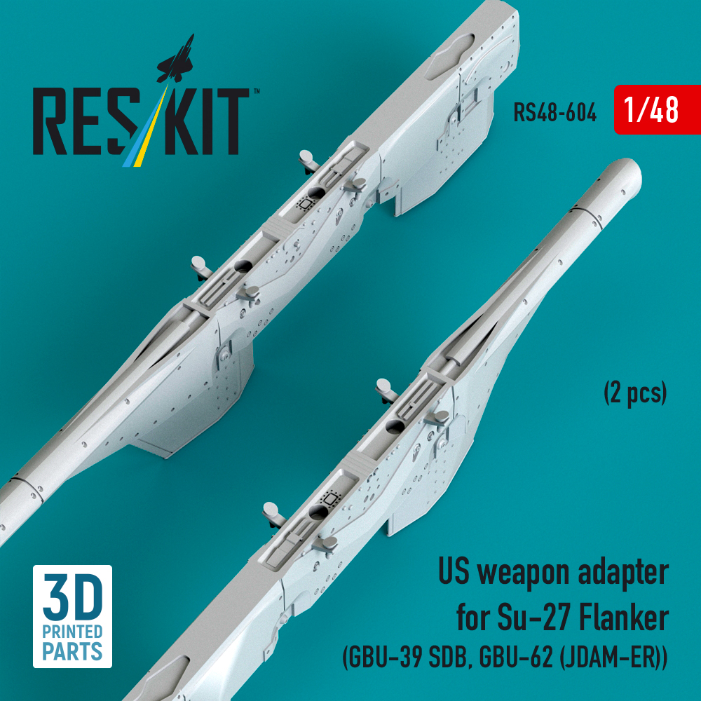 ResKit US weapon adapter for Su-27 Flanker (2 pcs) (GBU-39 SDB, GBU-62 (JDAM-ER)) (3D Printed) (1/48) RS48-0604 - Image 3