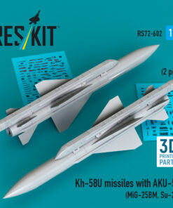 ResKit Kh-58U missiles with AKU-58 (2 pcs) (MiG-25BM, Su-24) (3D Printed) (1/72) RS72-0602