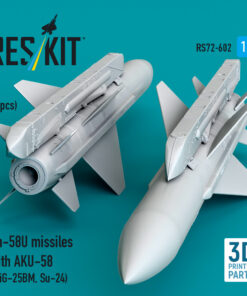 Alternative view of ResKit Kh-58U missiles with AKU-58 (2 pcs) (MiG-25BM, Su-24) (3D Printed) (1/72) RS72-0602