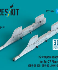 ResKit US weapon adapter for Su-27 Flanker (2 pcs) (GBU-39 SDB, GBU-62 (JDAM-ER)) (3D Printed) (1/72) RS72-0604