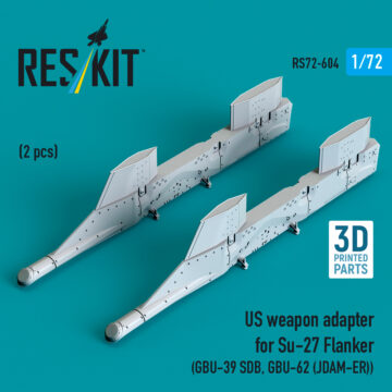 ResKit US weapon adapter for Su-27 Flanker (2 pcs) (GBU-39 SDB, GBU-62 (JDAM-ER)) (3D Printed) (1/72) RS72-0604