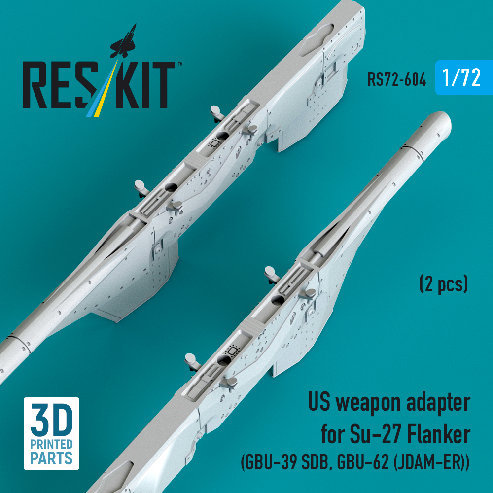 ResKit US weapon adapter for Su-27 Flanker (2 pcs) (GBU-39 SDB, GBU-62 (JDAM-ER)) (3D Printed) (1/72) RS72-0604 - Image 3