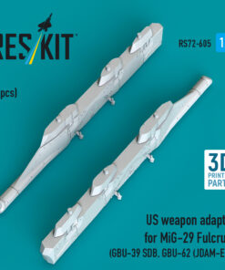 ResKit US weapon adapter for MiG-29 Fulcrum (2 pcs) (GBU-39 SDB, GBU-62 (JDAM-ER)) (3D Printed) (1/72) RS72-0605