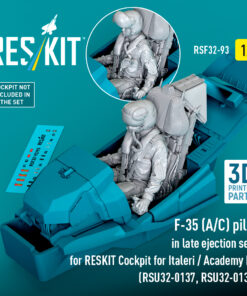 Reskit F-35 (A/C) pilot in late ejection seat for RESKIT Cockpit for Italeri / Academy kit (RSU32-0137, RSU32-0138) (3D Printed) (1/32)) RSF32-0093
