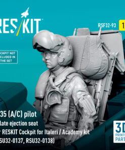 Alternative view of Reskit F-35 (A/C) pilot in late ejection seat for RESKIT Cockpit for Italeri / Academy kit (RSU32-0137, RSU32-0138) (3D Printed) (1/32)) RSF32-0093