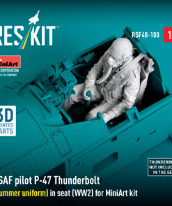 ResKit USAF pilot P-47 Thunderbolt (Summer uniform) in seat (WW2) for MiniArt kit (3D Printed) (1/48) RSF-0100