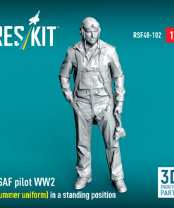 ResKit USAF pilot WW2 (Summer uniform) in a standing position (3D Printed) (1/48) RSF-0102