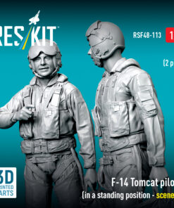 Alternative view of ResKit F-14 Tomcat pilots (in a standing position - scene 1) (2 pcs) (3D Printed) (1/48) RSF-0113
