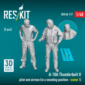ResKit A-10А Thunderbolt II pilot and airman (in a standing position - scene 1) (2 pcs) (3D Printed) (1/48) RSF-0117