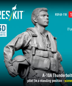 Alternative view of ResKit A-10A Thunderbolt II pilot (in a standing position - scene 2) (1 pcs) (3D Printed) (1/48) RSF-0118