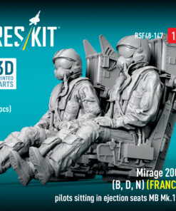 Alternative view of ResKit Mirage 2000 (B, D, N) (FRANCE) pilots sitting in ejection seats MB Mk.10Q (2 pcs) (3D Printed) (1/48) RSF-0147