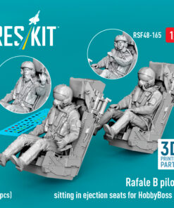ResKit Rafale B pilots sitting in ejection seats for HobbyBoss kit (2 pcs) (3D Printed) (1/48) RSF-0165