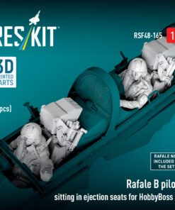 Alternative view of ResKit Rafale B pilots sitting in ejection seats for HobbyBoss kit (2 pcs) (3D Printed) (1/48) RSF-0165