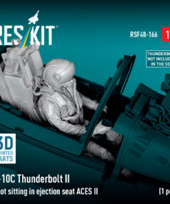 Alternative view of ResKit A-10C Thunderbolt II pilot sitting in ejection seat ACES II (1 pcs) (3D Printed) (1/48) RSF-0166