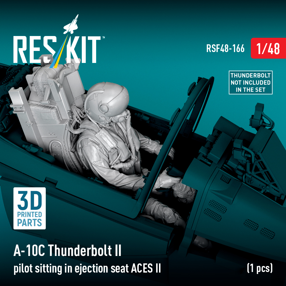 ResKit A-10C Thunderbolt II pilot sitting in ejection seat ACES II (1 pcs) (3D Printed) (1/48) RSF-0166 - Image 2