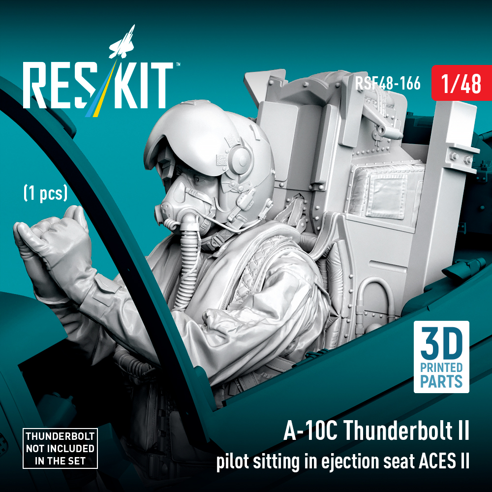 ResKit A-10C Thunderbolt II pilot sitting in ejection seat ACES II (1 pcs) (3D Printed) (1/48) RSF-0166 - Image 3