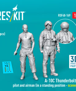 ResKit A-10C Thunderbolt II pilot and airman (in a standing position - scene 1) (2 pcs) (3D Printed) (1/48) RSF-0169
