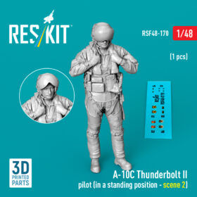 ResKit A-10C Thunderbolt II pilot (in a standing position - scene 2) (1 pcs) (3D Printed) (1/48) RSF-0170