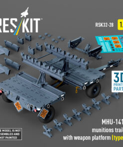 ResKit MHU-141M munitions trailer with weapon platform (type 1) (3D Printed model kit) (1/32) RSK32-0028