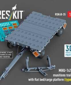 ResKit MHU-141M munitions trailer with flat bed/cargo platform (type 2) (3D Printed model kit) (1/48) RSK48-0035