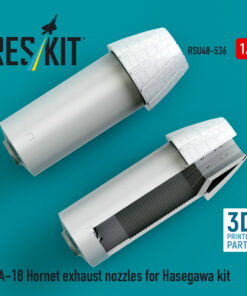 Alternative view of Reskit F/A-18 Hornet exhaust nozzles for Hasegawa kit (3D Printed) (1/48) RSU48-0536
