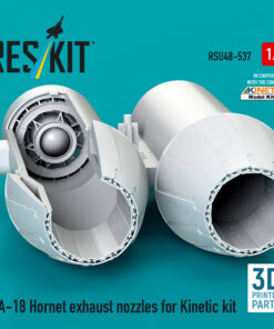 Alternative view of Reskit F/A-18 Hornet exhaust nozzles for Kinetic kit (3D Printed) (1/48) RSU48-0537