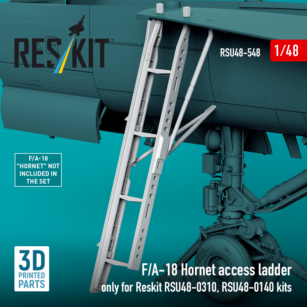 Reskit F/A-18 Hornet access ladder only for Reskit RSU48-0310, RSU48-0140 kits (3D Printed) (1/48) RSU48-0548