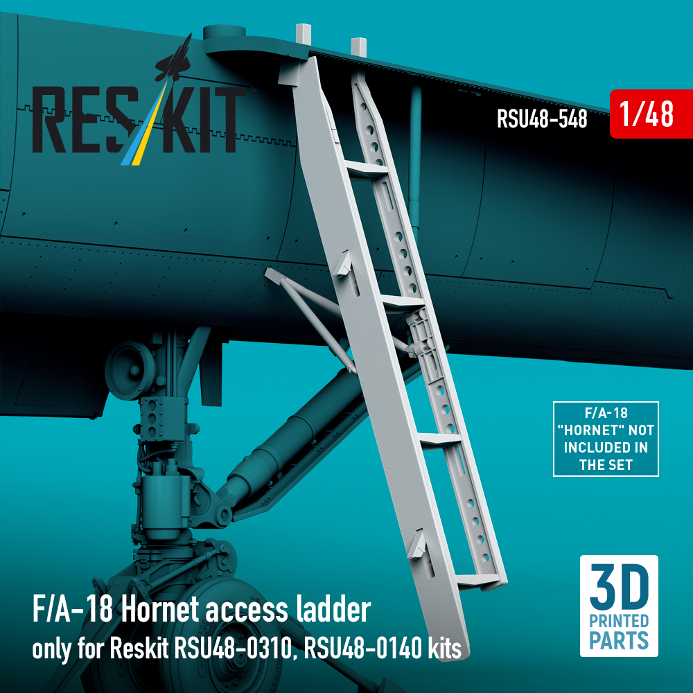 Reskit F/A-18 Hornet access ladder only for Reskit RSU48-0310, RSU48-0140 kits (3D Printed) (1/48) RSU48-0548 - Image 2