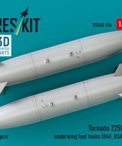 Alternative view of Reskit Tornado 2250L underwing fuel tanks (RAF, RSAF) (2 pcs) (3D Printed) (1/48) RSU48-0554