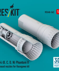 Reskit F-4 (B, C, D, N) Phantom II exhaust nozzles for Hasegawa kit (3D Printed) (1/48) RSU48-0562