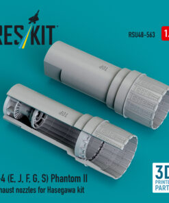 Reskit F-4 (E, J, F, G, S) Phantom II exhaust nozzles for Hasegawa kit (3D Printed) (1/48) RSU48-0563