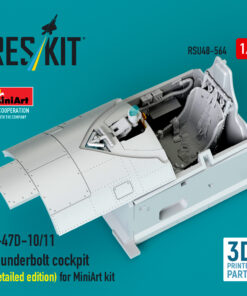 Reskit P-47D-10/11 Thunderbolt cockpit (Detailed edition) for MiniArt kit (3D Printed) (1/48) RSU48-0564