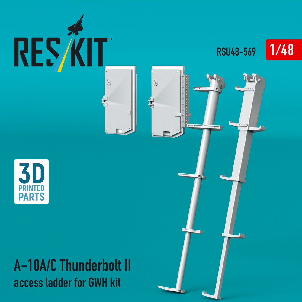 Reskit A-10A/C Thunderbolt II access ladder for GWH kit (3D Printed) (1/48) RSU48-0569 - Image 2