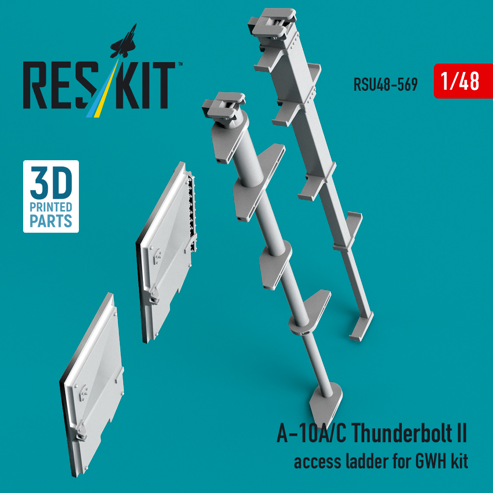Reskit A-10A/C Thunderbolt II access ladder for GWH kit (3D Printed) (1/48) RSU48-0569 - Image 3