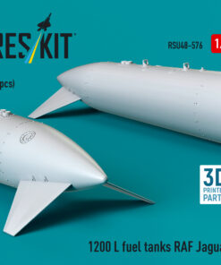 Alternative view of Reskit 1200 L fuel tanks RAF Jaguar (2 pcs) (3D Printed) (1/48) RSU48-0576