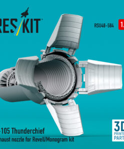 Alternative view of Reskit F-105 Thunderchief exhaust nozzle for Revell/Monogram kit (3D Printed) (1/48) RSU48-0584