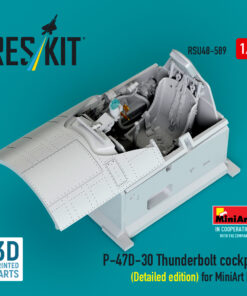 Reskit P-47D-30 Thunderbolt cockpit (Detailed edition) for MiniArt kit (3D Printed) (1/48) RSU48-0589